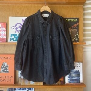 KMJ Daisy DEMI FIT black denim Shirt XL
Katie Mchale Jensen